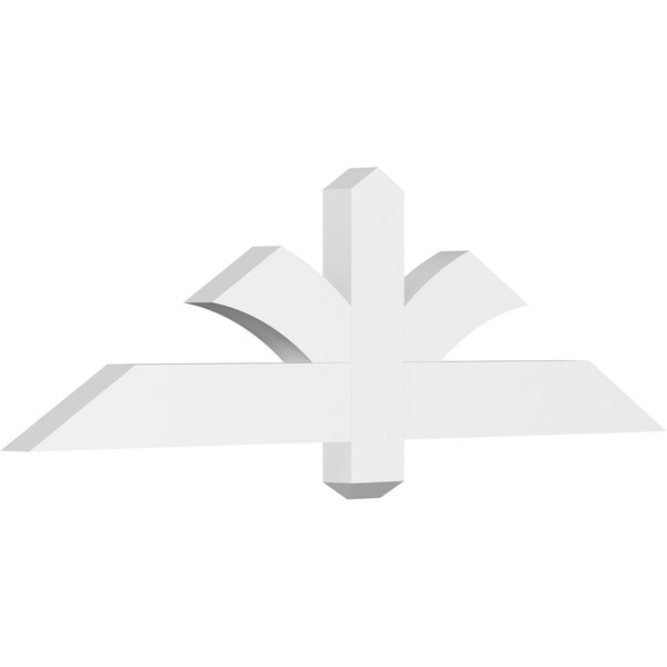 Ekena Millwork Redmond Architectural Grade PVC Gable Bracket, 48"W x 14"H x 2"D x 4"F, 7/12 Pitch GBP048X14X0204RED00 - main